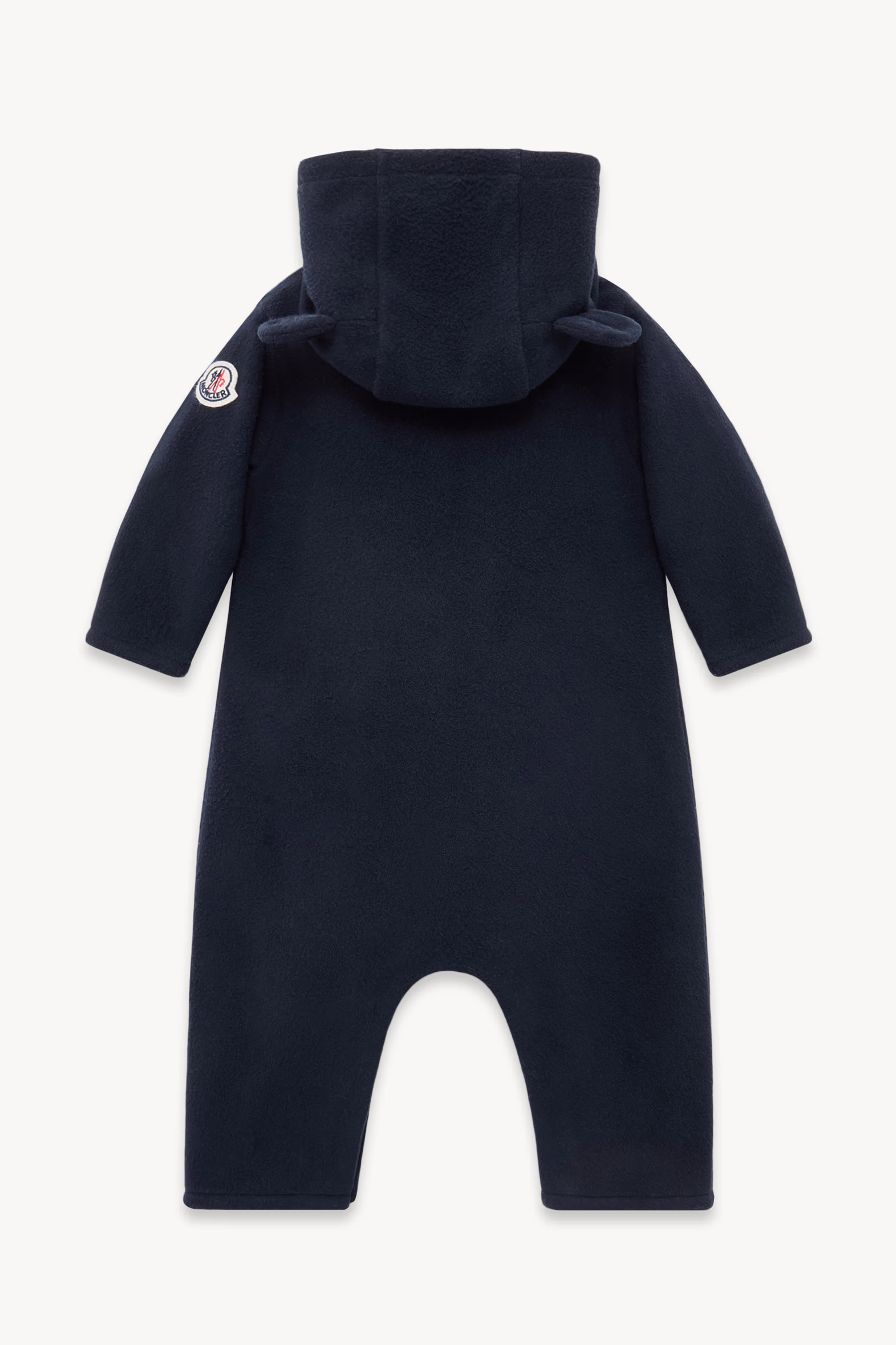 Hooded Fleece Baby Grow Gender Neutral Navy Blue Moncler 3